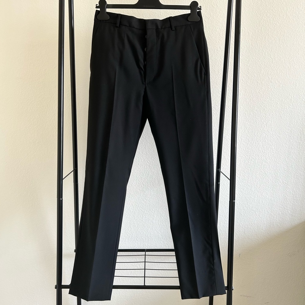 Prada Wool Dress Pants Trousers Black Size 44 (US 30) NWT
